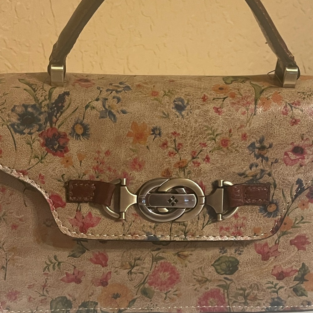 Patricia Nash Leather Hand/Crossbody “Prairie Rose” Whimsical Purse - Picture 2 of 16